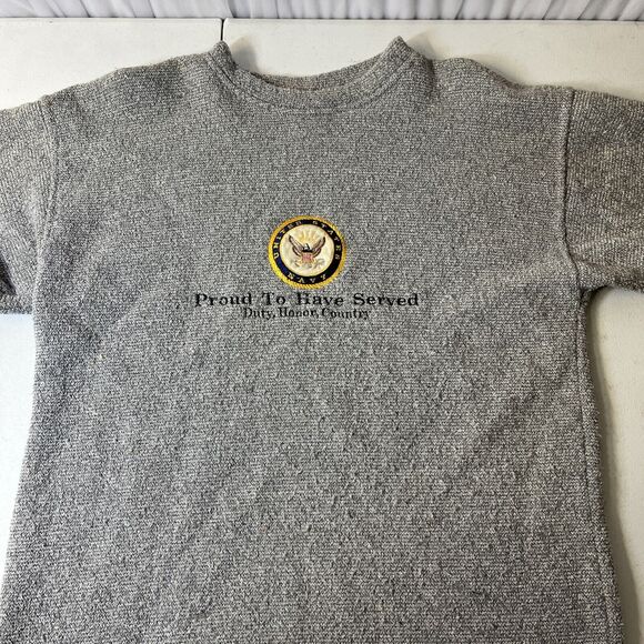 Vintage United States Navy Pullover Crewneck Sweatshirt Mens Size Medium Gray - Picture 1 of 4